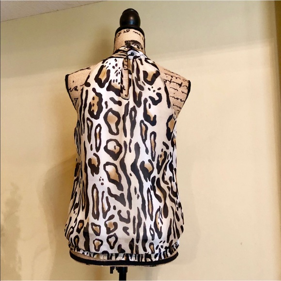 ~Cache~ Cheetah animal print and stone blouse - Picture 4 of 6